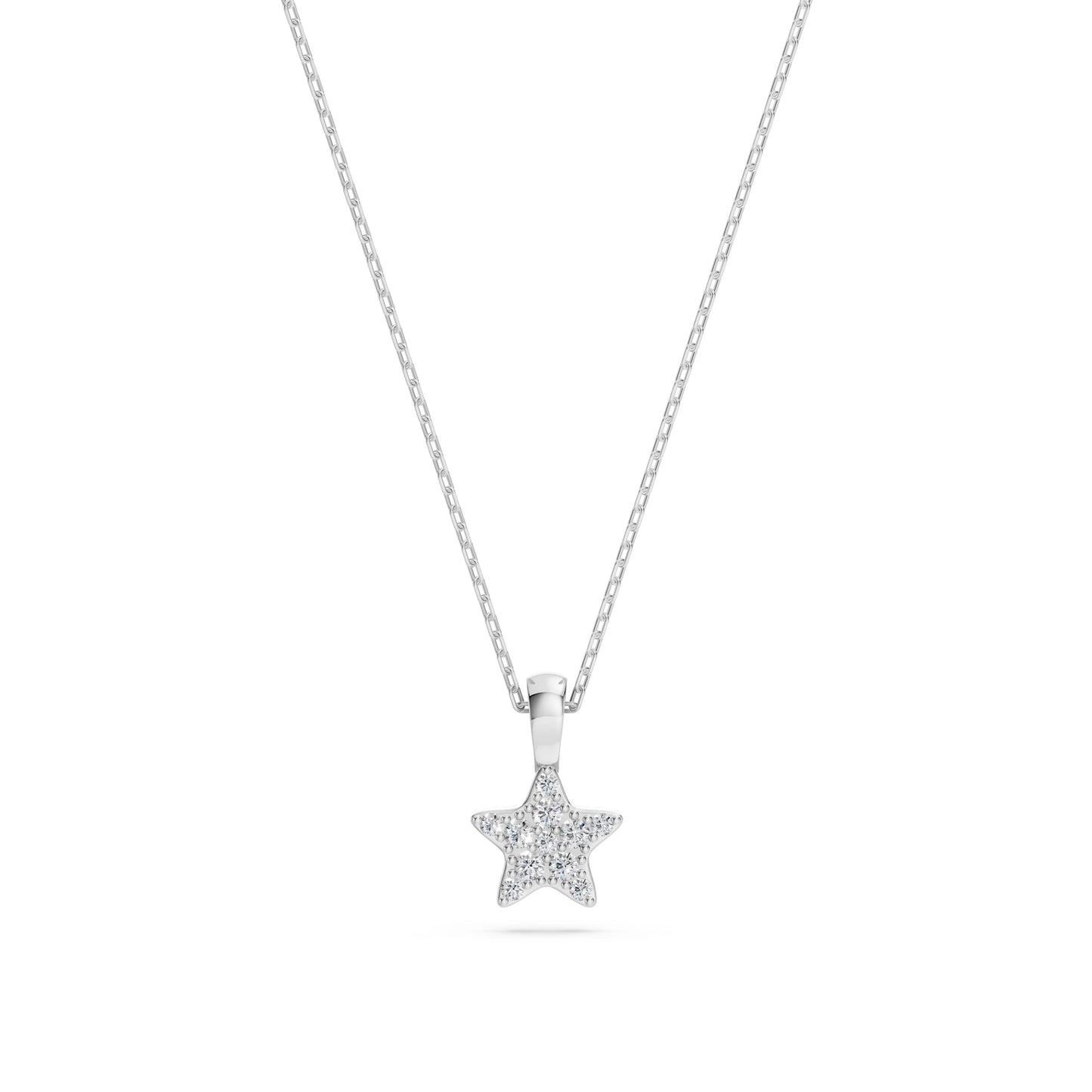 Minimalism Necklace (Round), 0.03 ct — 104-10077
