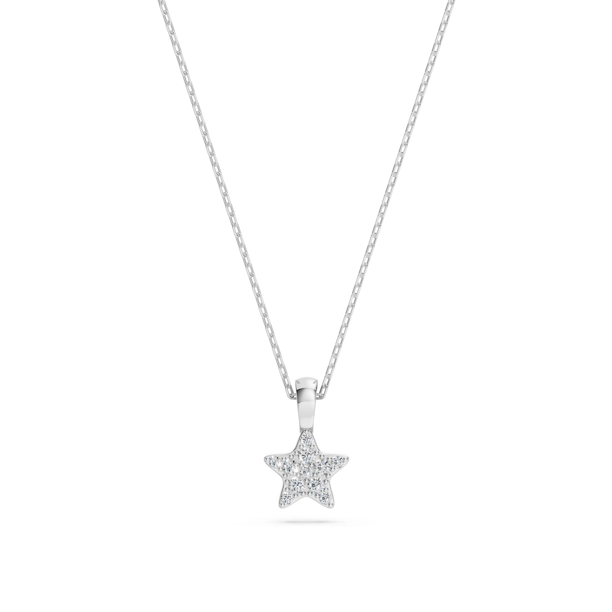 Minimalism Necklace (Round), 0.03 ct — 104-10077