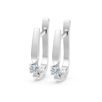 Solitaire English Lock Earring, 0.15 ct — 102-10046(2.7)