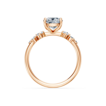 Cushion Lab Grown Diamond Classic Pave Eternity Ring 2.0ct by Qutahia Jewellery