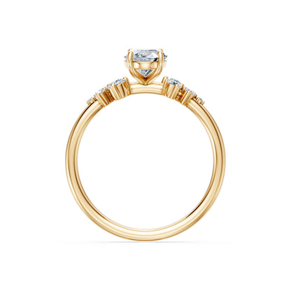 Oval Lab Grown Diamond Classic Pave Eternity Ring 1.0ct by Qutahia Jewellery