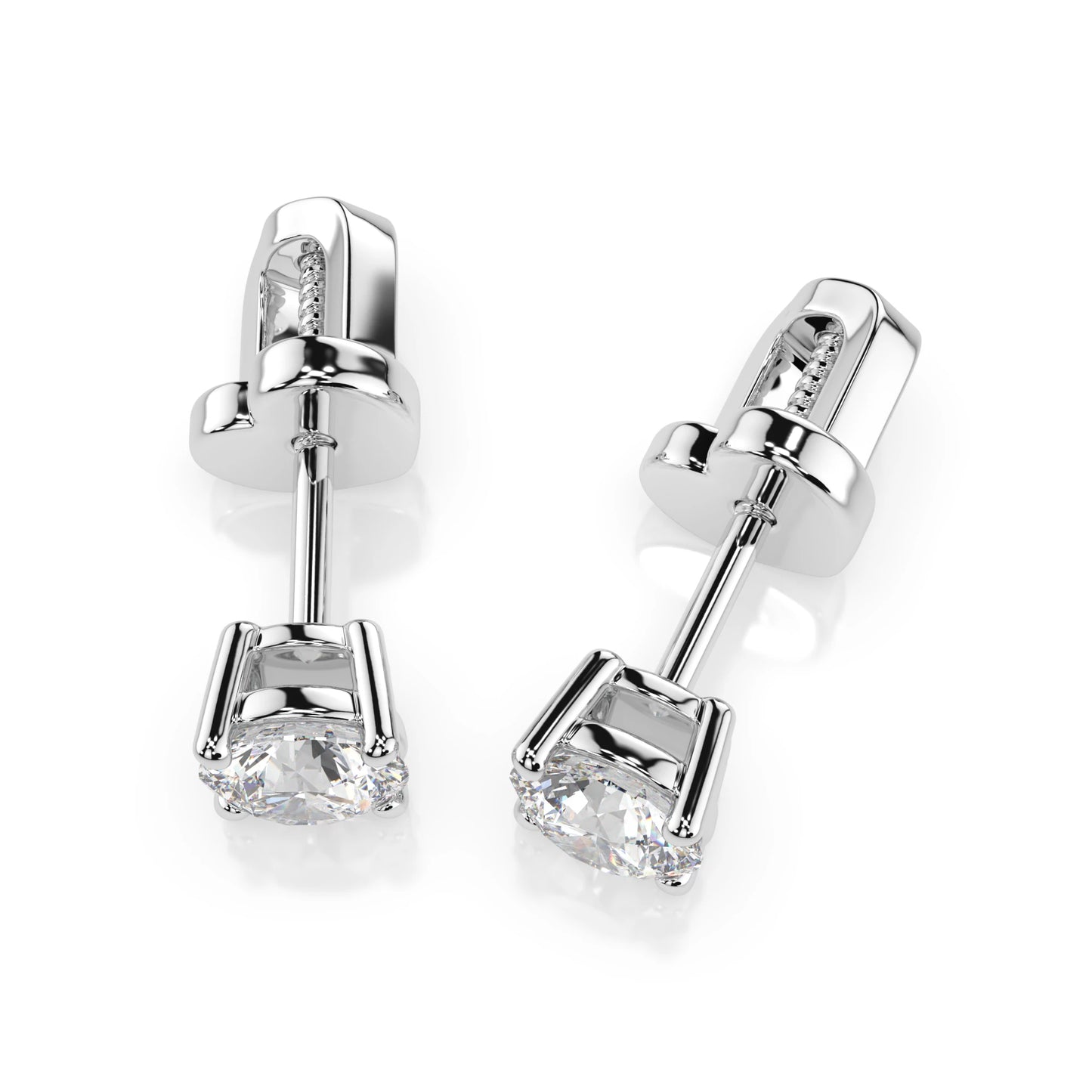 Solitaire Butterfly Earring (Round), 0.5 ct — 102-10012/1(4.0)