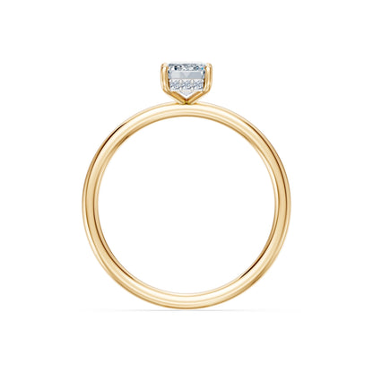 Emerald Lab Grown Diamond Micro Pave Engagement Ring 1.0ct by Qutahia Jewellery