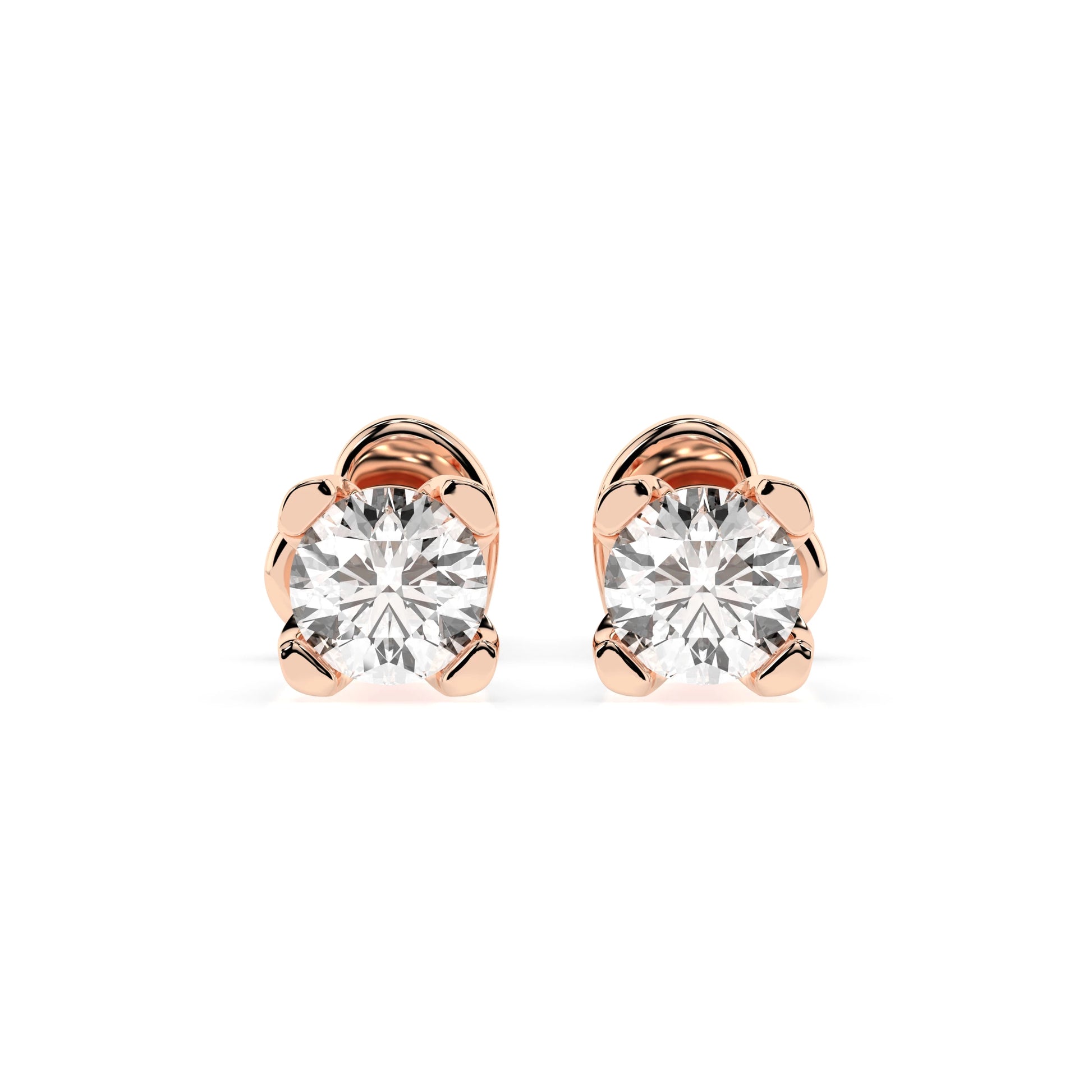 Solitaire Butterfly Earring (Round), 0.6 ct — 102-10089/2(4.2)
