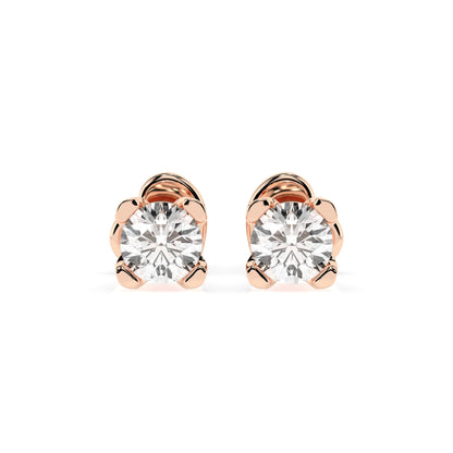 Solitaire Butterfly Earring (Round), 0.6 ct — 102-10089/2(4.2)