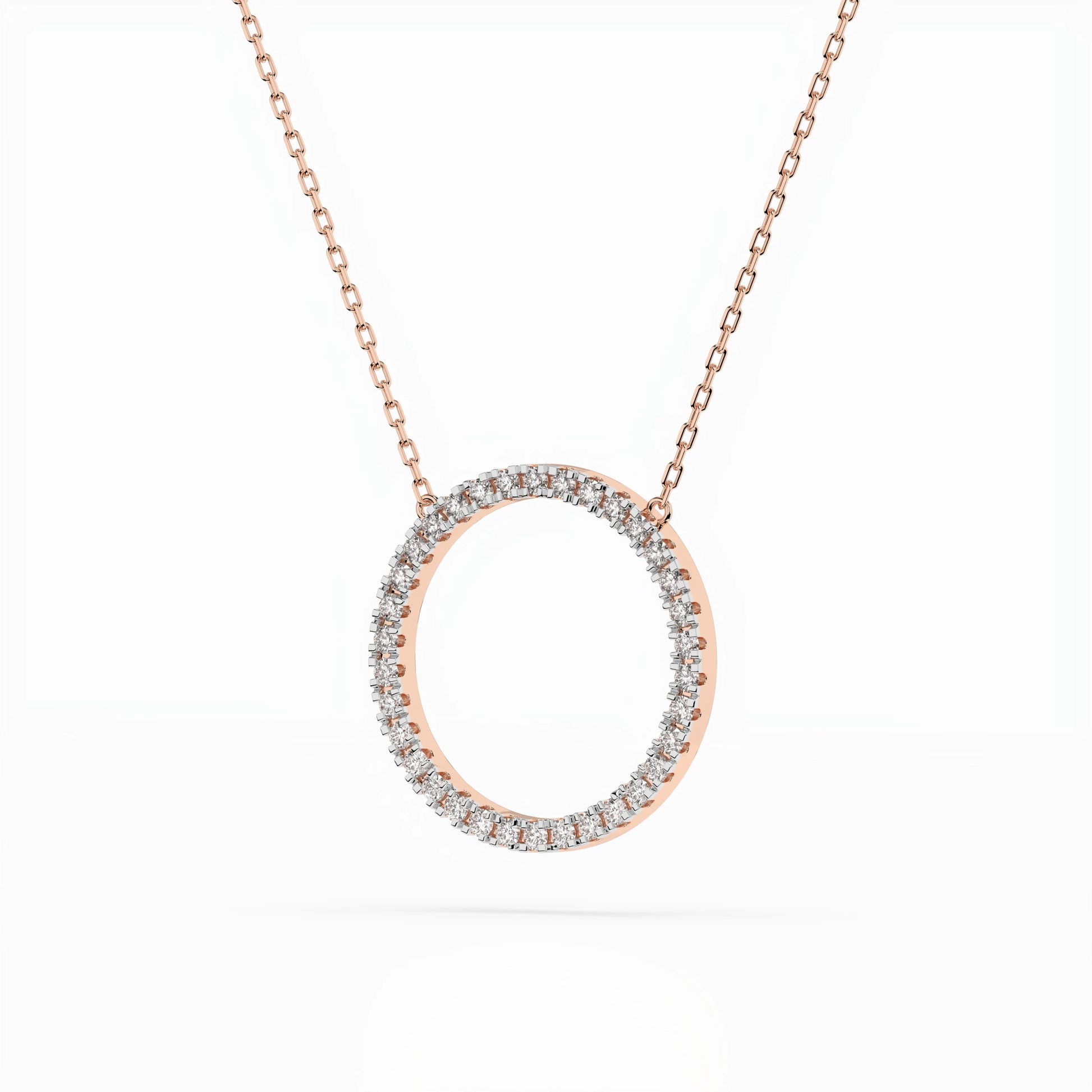 Minimalism Necklace (Round), 0.2 ct — 104-10023