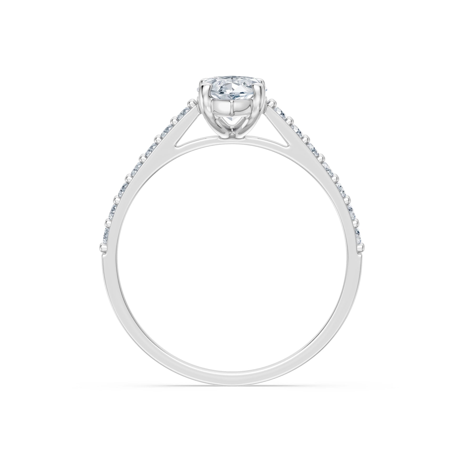 Marquise Lab Grown Diamond Slim Pave Eternity Ring 1.0ct by Qutahia Jewellery