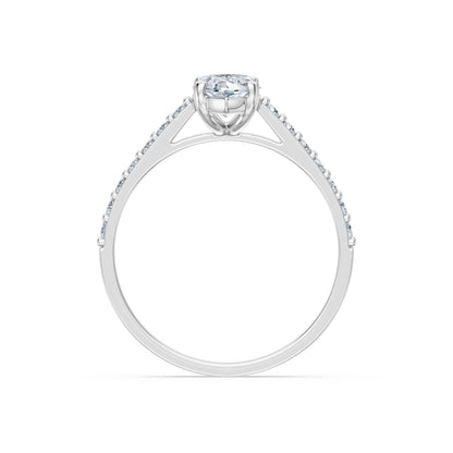 Marquise Lab Grown Diamond Slim Pave Eternity Ring 1.0ct by Qutahia Jewellery