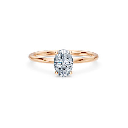 Oval Lab Grown Diamond Micro Pave Engagement Ring 1.0ct by Qutahia Jewellery
