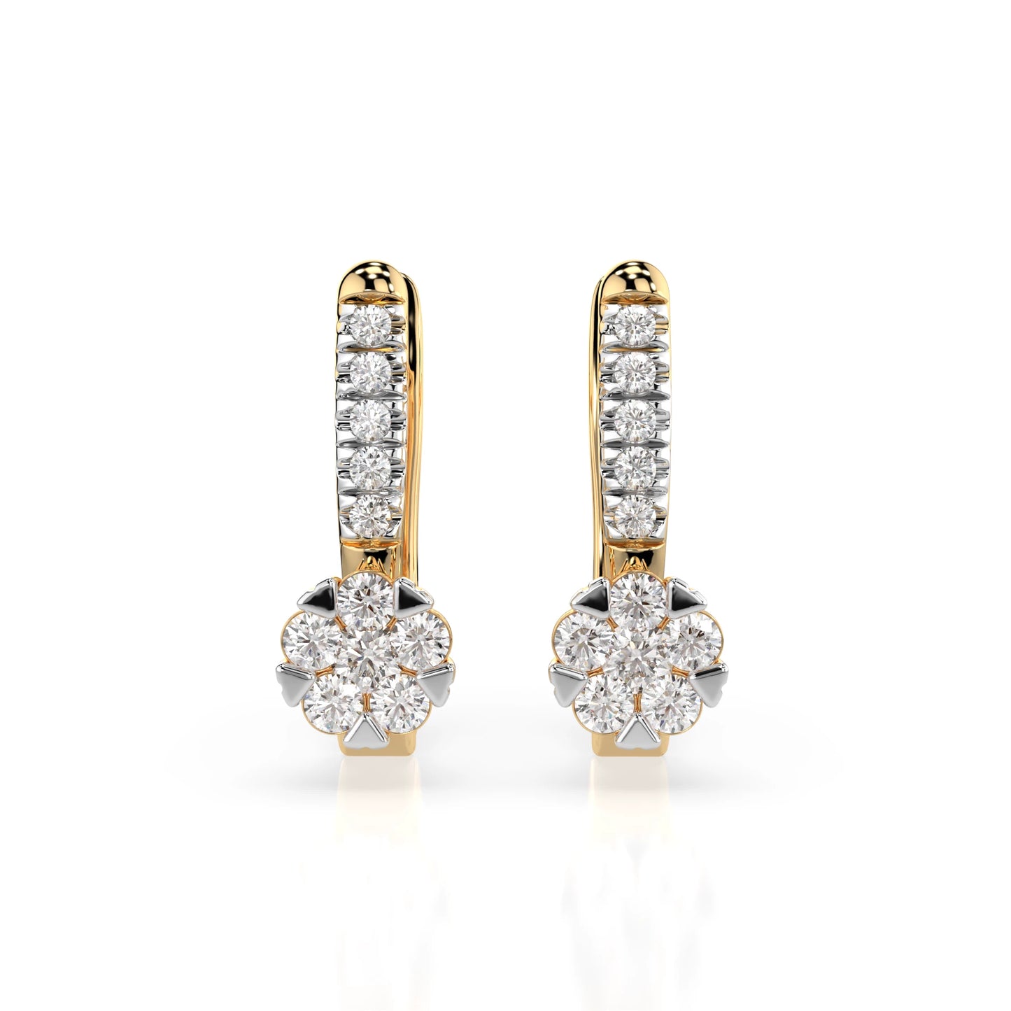 Illusion Earring (Round), 0.06 ct — 102-10015/4(2.0)