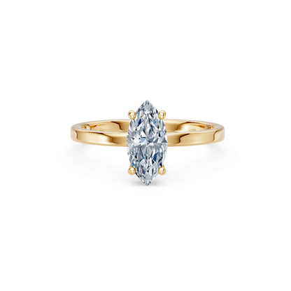Marquise Lab Grown Diamond Solitaire Engagement Ring 1.0ct by Qutahia Jewellery