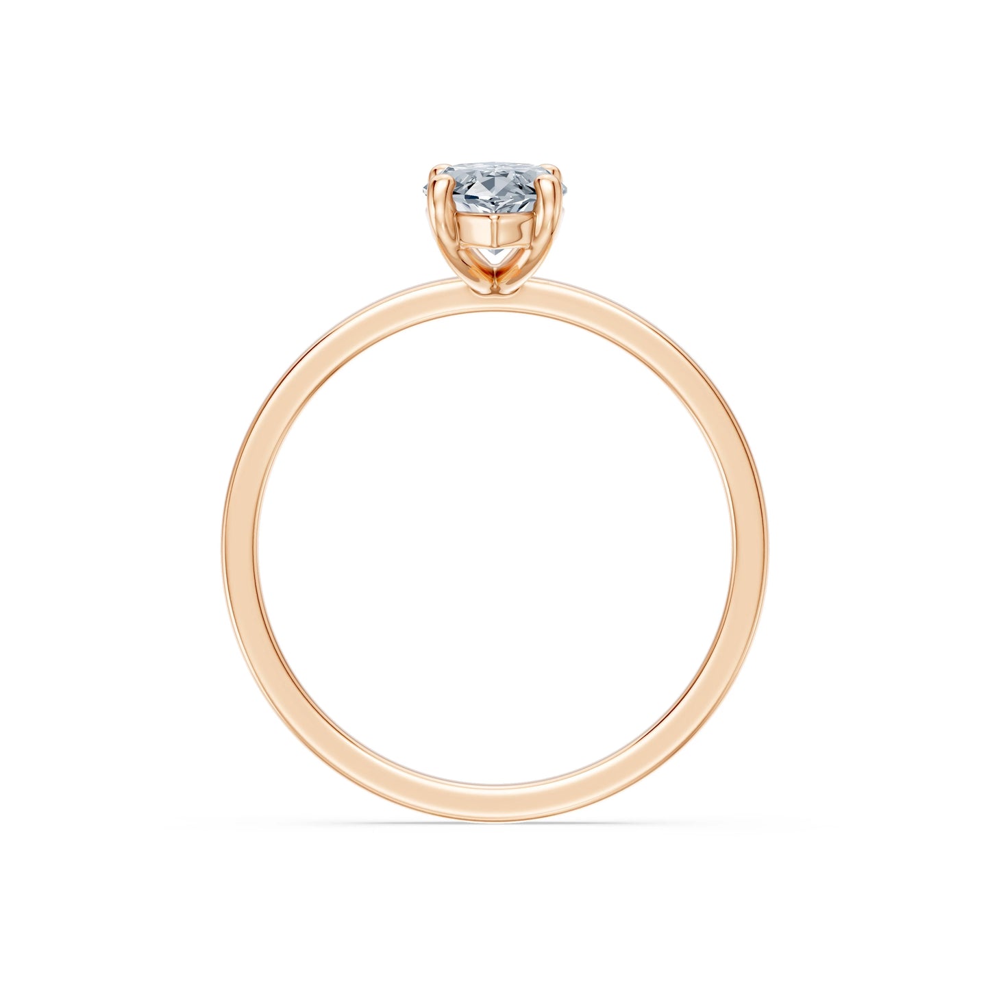 Marquise Lab Grown Diamond Solitaire Engagement Ring 1.0ct by Qutahia Jewellery