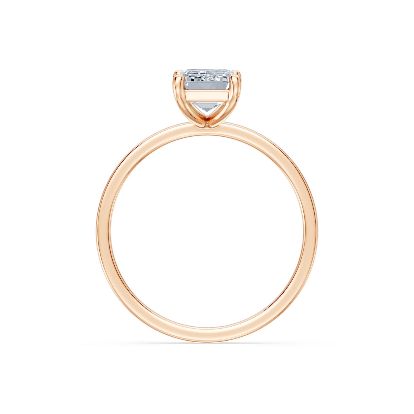 Emerald Lab Grown Diamond Solitaire Engagement Ring 1.5ct by Qutahia Jewellery