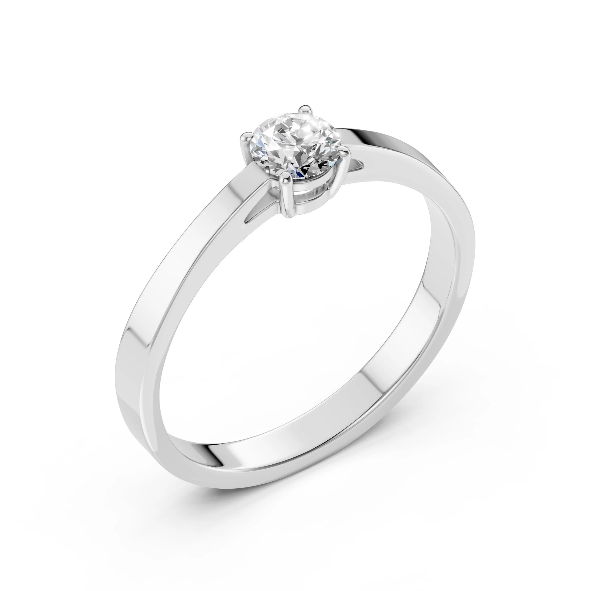 Solitaire Ring (Round), 0.45 ct — 101-10012/1(4.8)