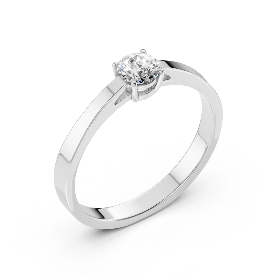 Solitaire Ring (Round), 0.45 ct — 101-10012/1(4.8)