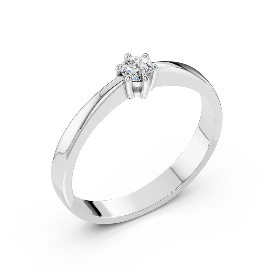 Solitaire Ring (Round), 0.15 ct — 101-10151(3.4)