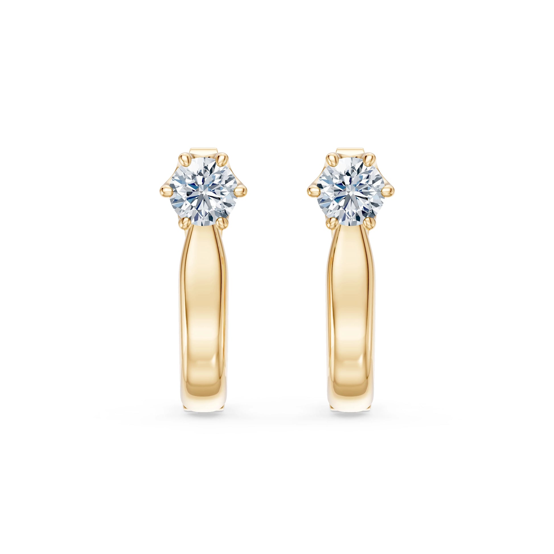 Solitaire English Lock Earring, 0.5 ct — 102-10040(4.0)
