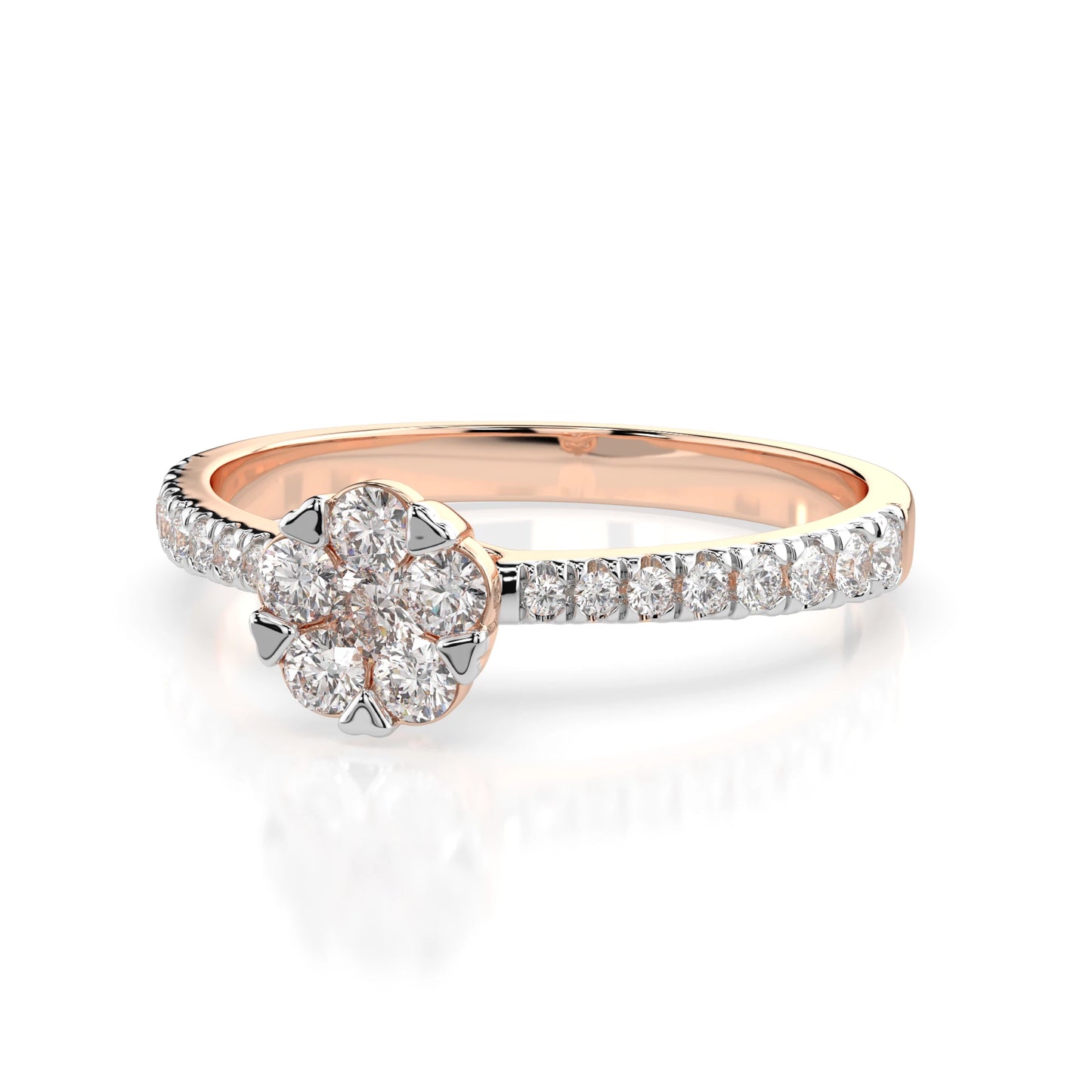 Illusion Ring (Round), 0.06 ct — 101-10015/4(2.5)