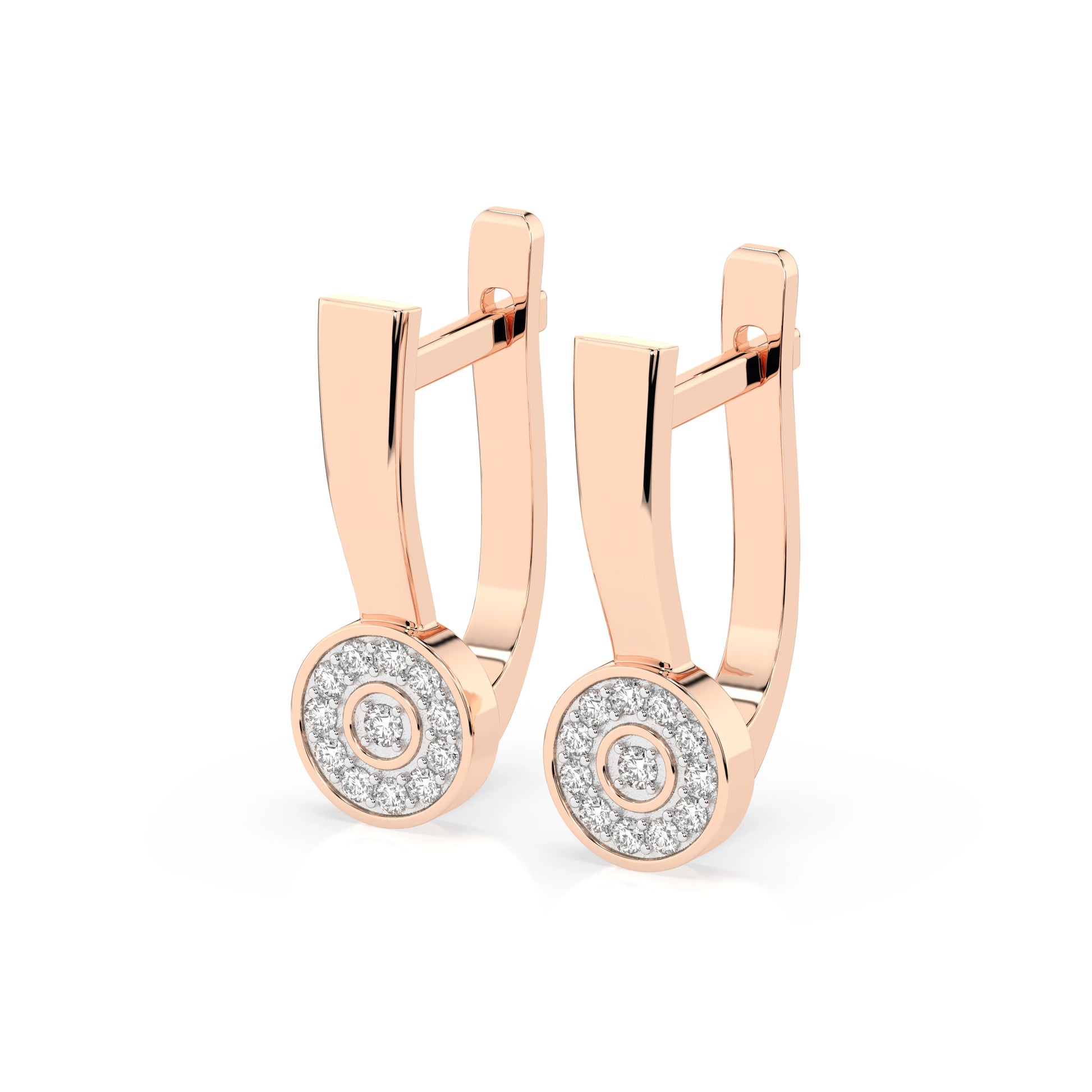 Illusion Earring (Round), 0.13 ct — 102-10075