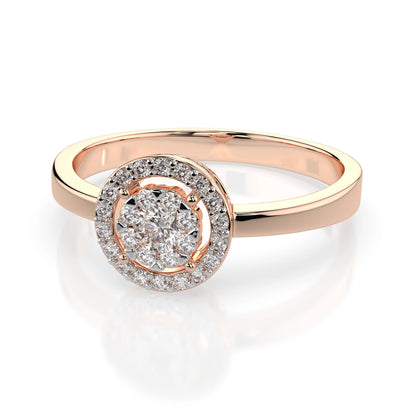 Illusion Ring (Round), 0.1 ct — 101-10018/1(3.0)