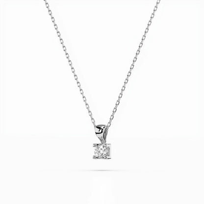 Solitaire Necklace (Round), 0.08 ct — 104-10013(2.7)