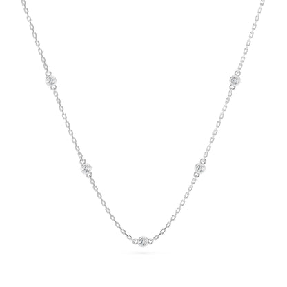 Minimalism Necklace (Round), 0.14 ct — 104-10080/5(1.9)