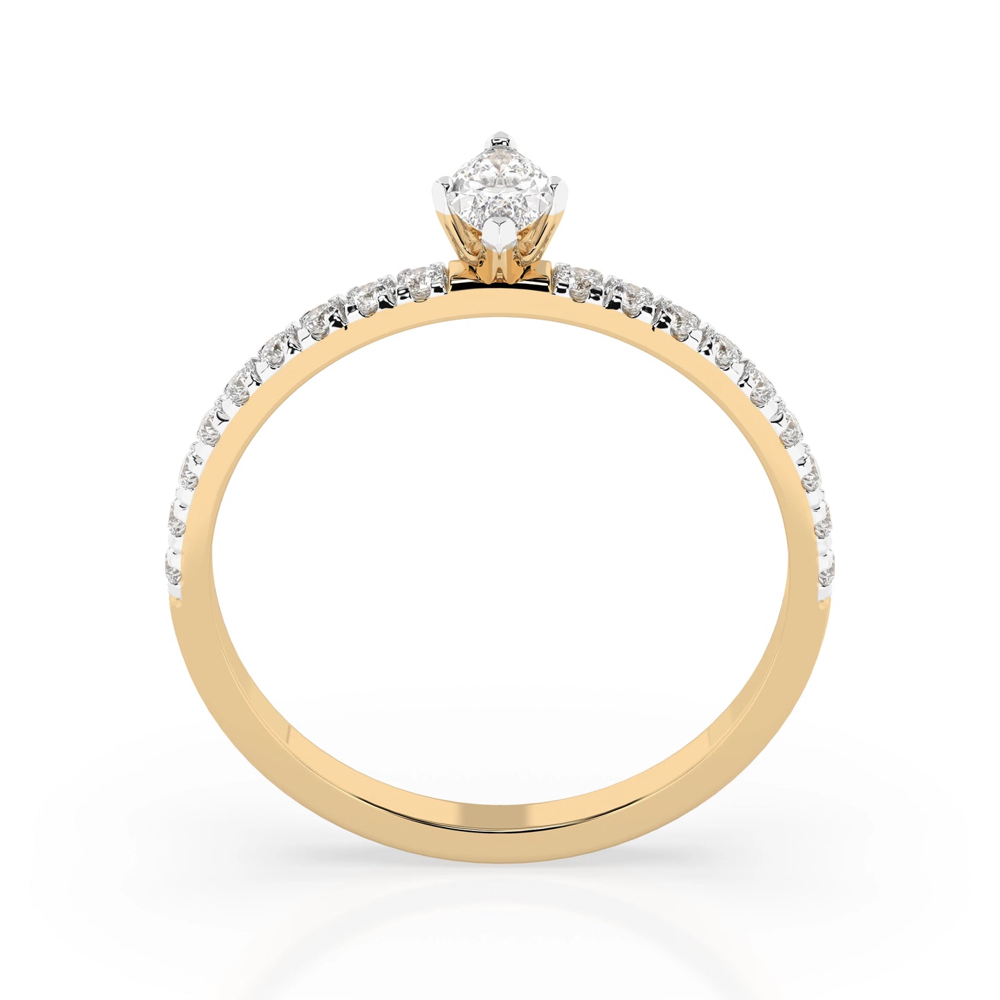 Solitaire Eternity Ring (Marquise), 0.15 ct — 101-10181/4(0.15)MARQUISE