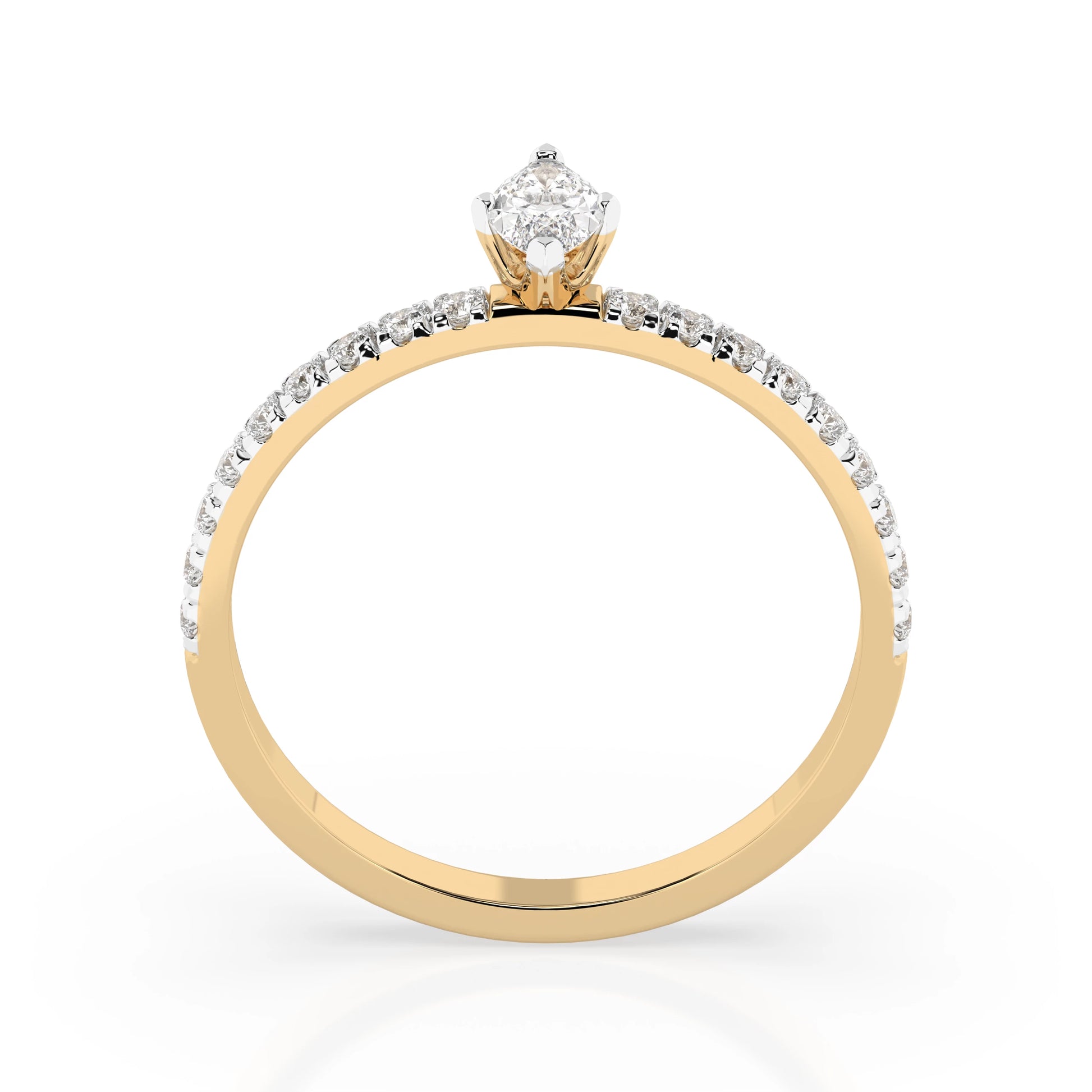 Solitaire Eternity Ring (Marquise), 0.15 ct — 101-10181/4(0.15)MARQUISE