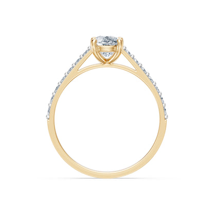 Cushion Lab Grown Diamond Slim Pave Eternity Ring 1.0ct by Qutahia Jewellery