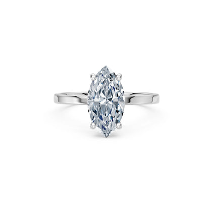 Marquise Lab Grown Diamond Solitaire Engagement Ring 2.0ct by Qutahia Jewellery