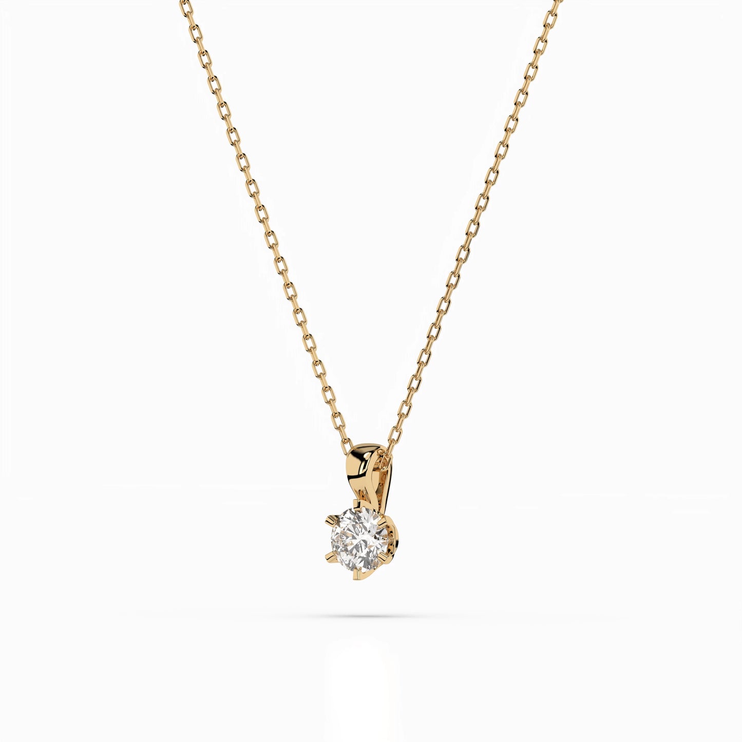 Solitaire Necklace (Round), 0.3 ct — 104-10004(4.2)