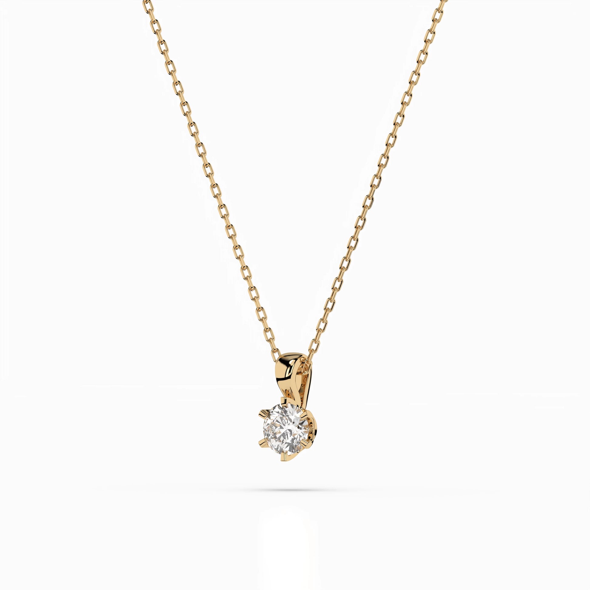 Solitaire Necklace (Round), 0.3 ct — 104-10004(4.2)