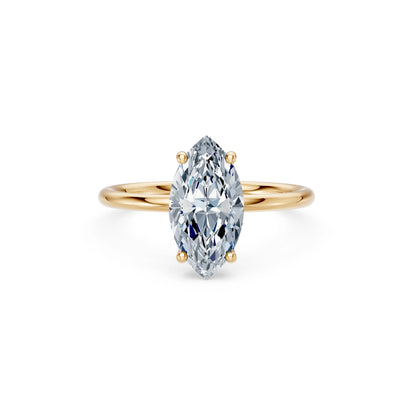 Marquise Lab Grown Diamond Micro Pave Engagement Ring 2.0ct by Qutahia Jewellery
