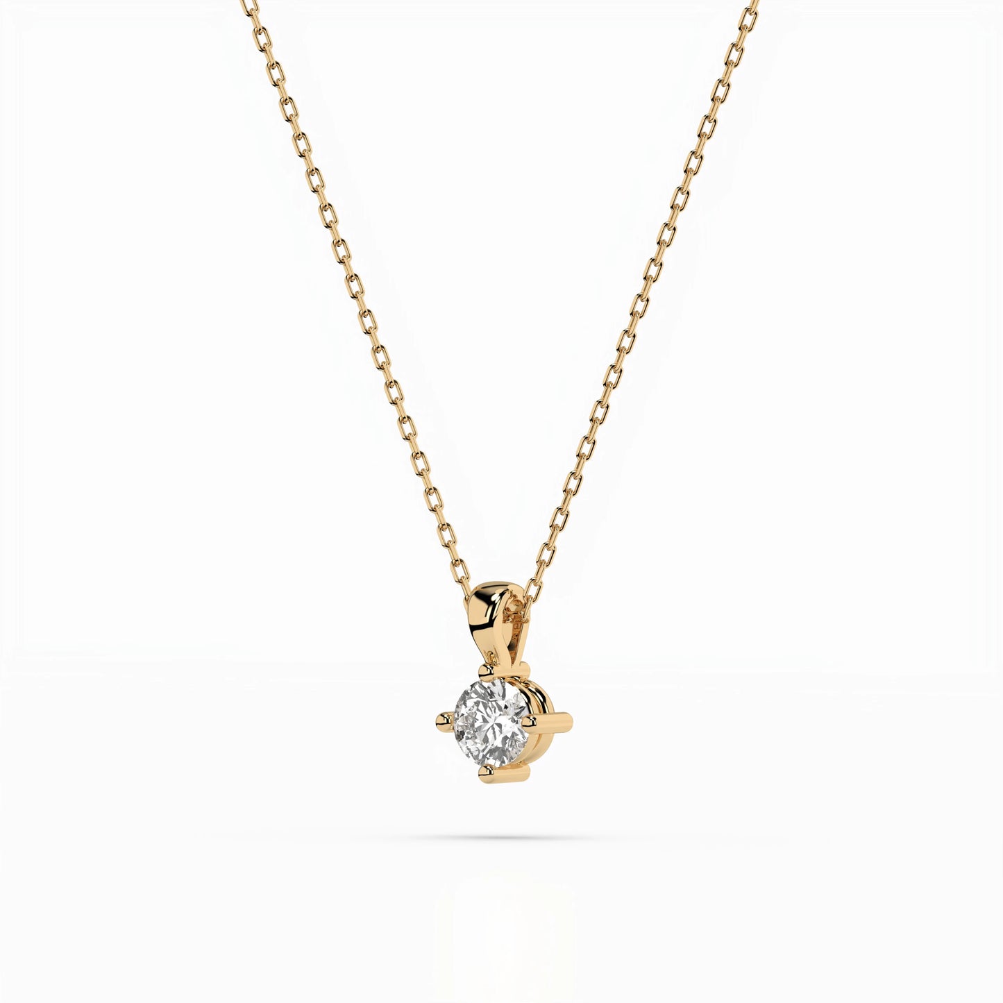 Solitaire Necklace (Round), 0.1 ct — 104-10011(3.0)