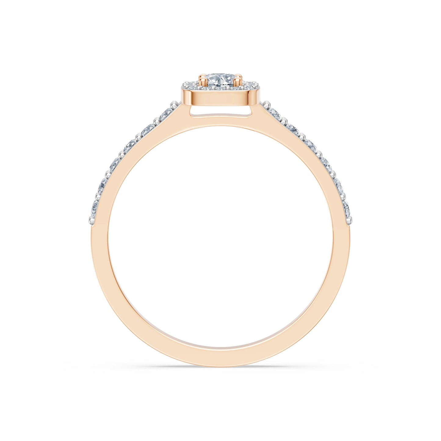 Round Brilliant Diamond Micro Pave Eternity Ring 0.2ct by Qutahia Jewellery