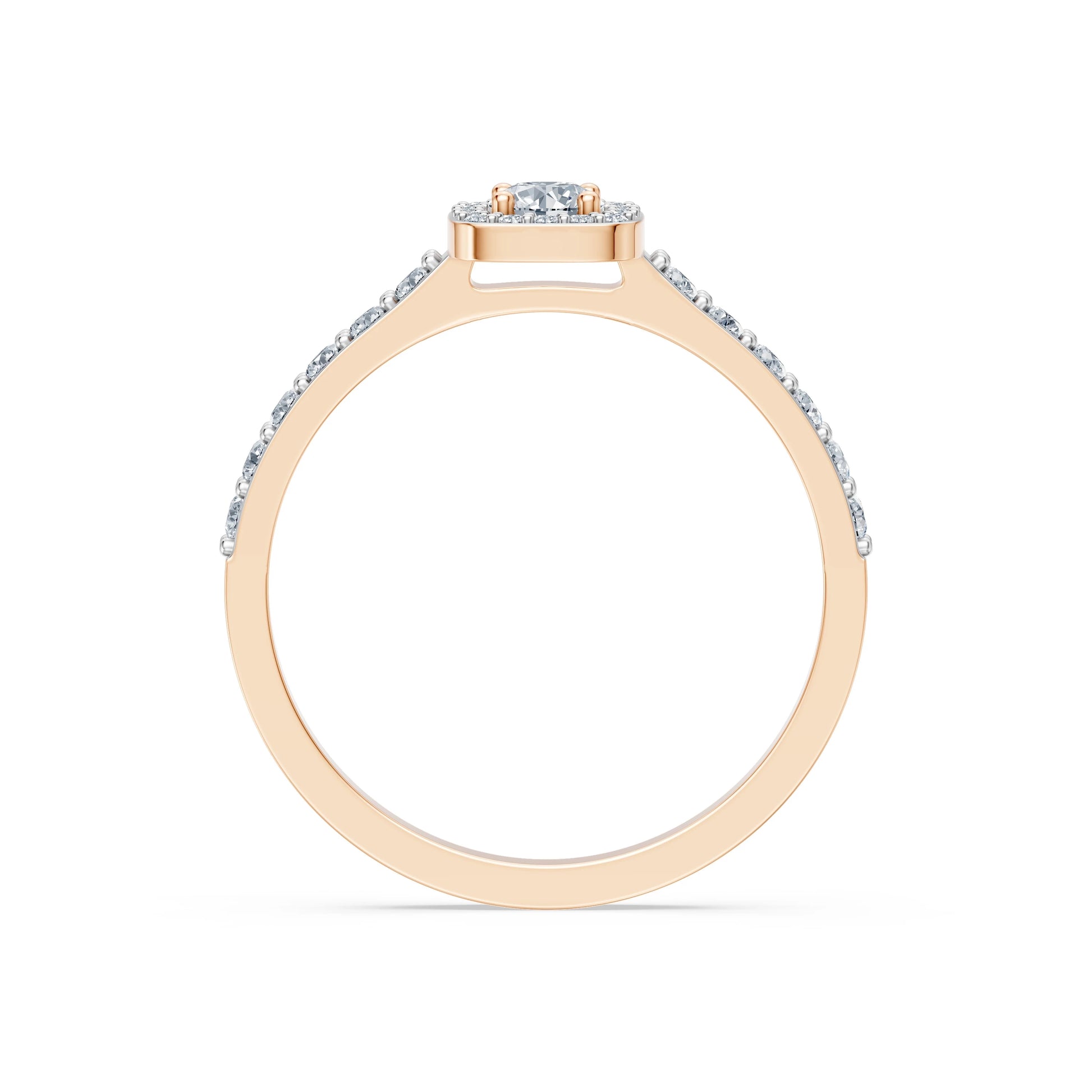 Round Brilliant Diamond Micro Pave Eternity Ring 0.2ct by Qutahia Jewellery
