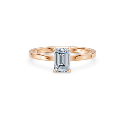 Emerald Lab Grown Diamond Solitaire Engagement Ring 1.0ct by Qutahia Jewellery