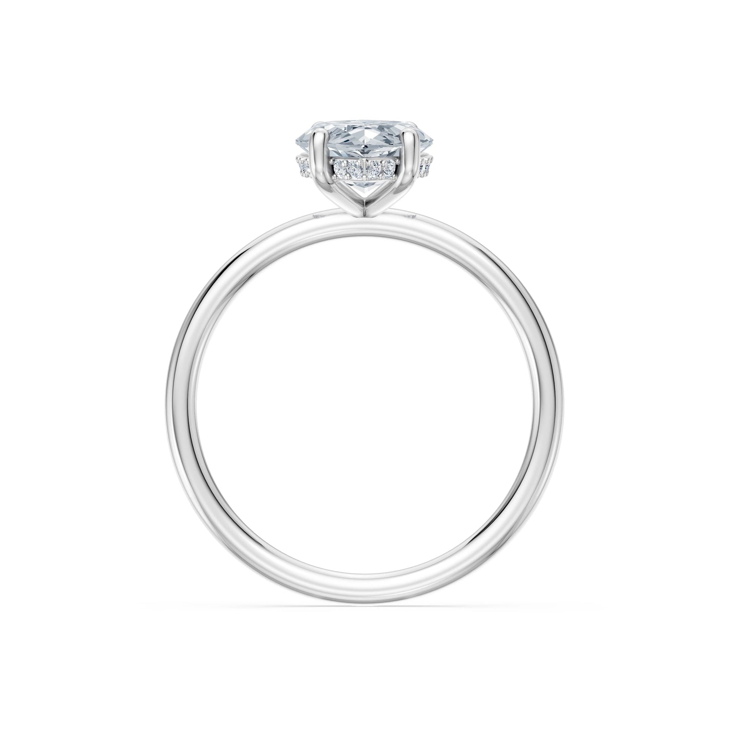 Marquise Lab Grown Diamond Micro Pave Engagement Ring 2.0ct by Qutahia Jewellery
