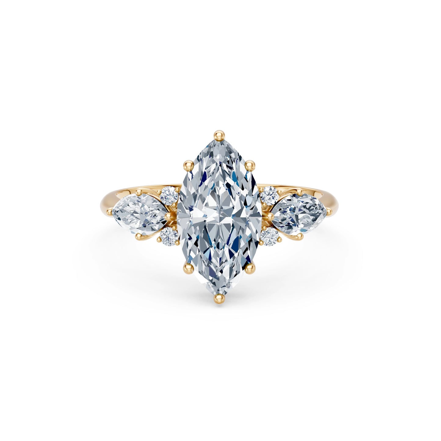 Marquise Lab Grown Diamond Side Stone Eternity Ring 2.0ct by Qutahia Jewellery