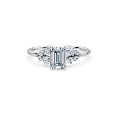 Emerald Lab Grown Diamond Classic Pave Eternity Ring 1.0ct by Qutahia Jewellery