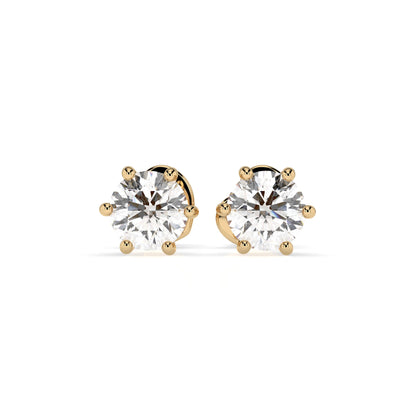 Solitaire Butterfly Earring (Round), 0.6 ct — 102-10027(4.2)