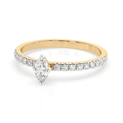 Solitaire Eternity Ring (Marquise), 0.1 ct — 101-10181/4(0.10)MARQUISE