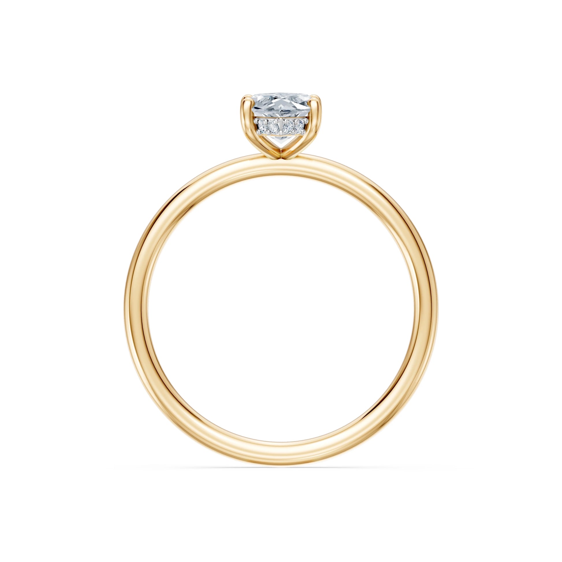 Marquise Lab Grown Diamond Micro Pave Engagement Ring 1.0ct by Qutahia Jewellery