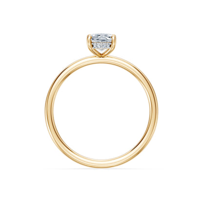 Marquise Lab Grown Diamond Micro Pave Engagement Ring 1.0ct by Qutahia Jewellery