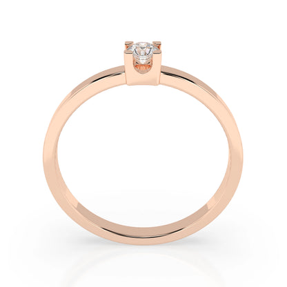 Solitaire Ring (Round), 0.1 ct — 101-10036(3.0)