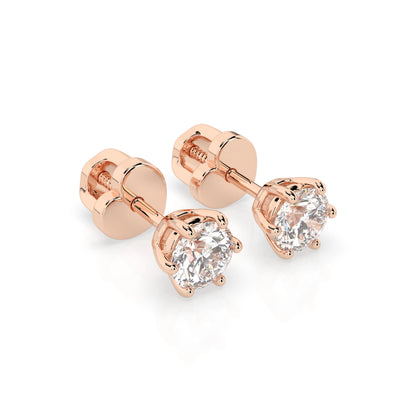 Solitaire Butterfly Earring (Round), 0.6 ct — 102-10027(4.2)