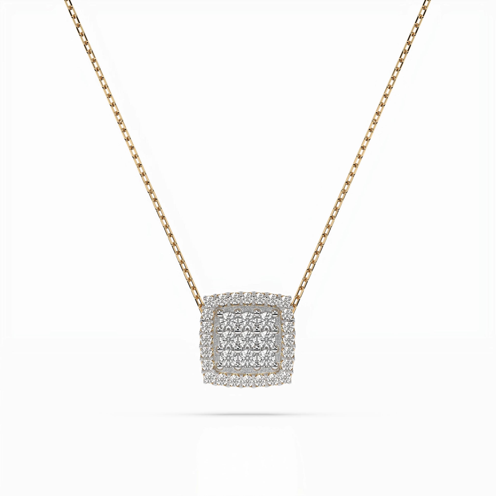 Illusion Necklace (Round), 0.12 ct — 104-10035