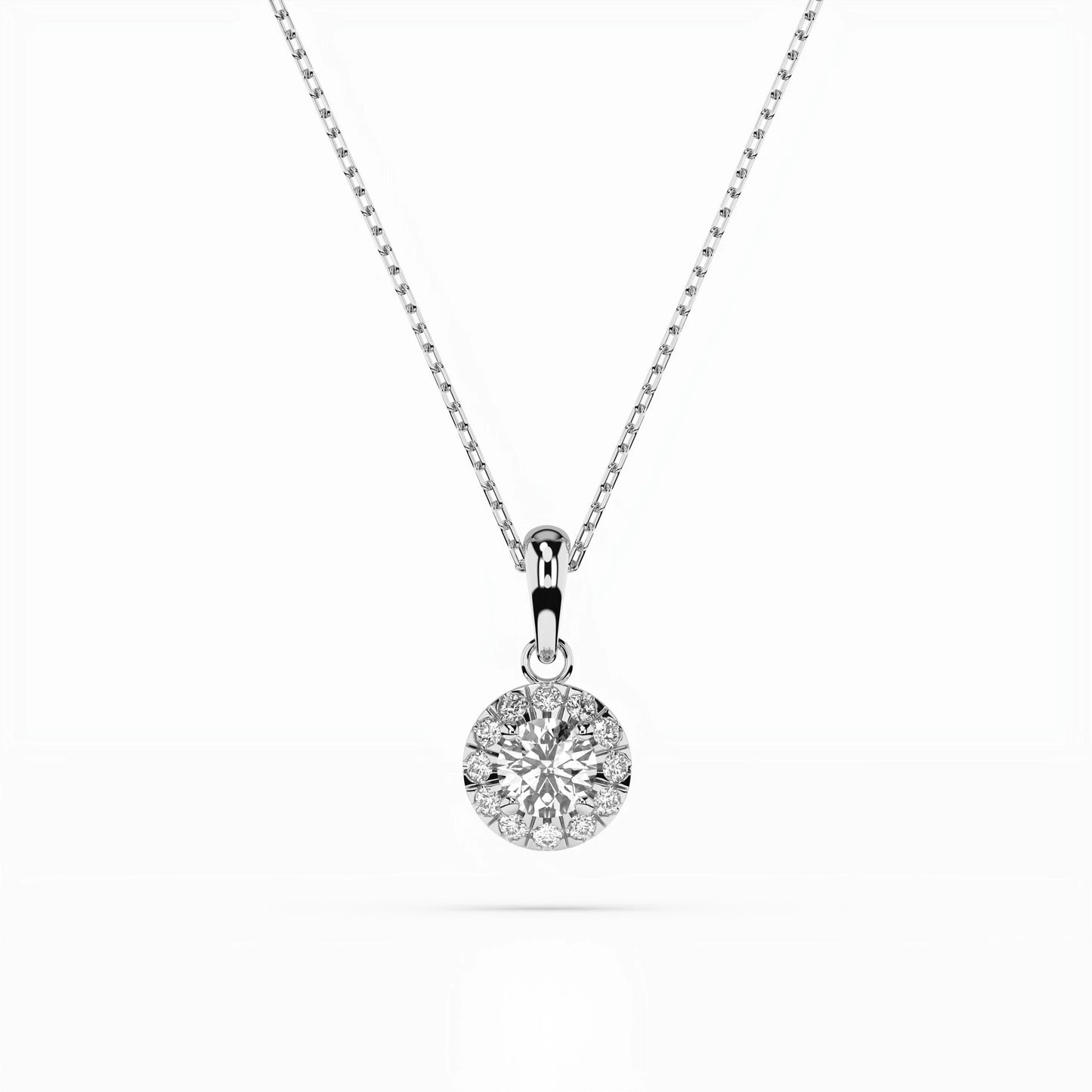 Solitaire Eternity Necklace (Round), 0.2 ct — 104-10053(3.7)