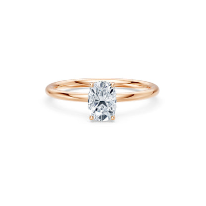 Cushion Lab Grown Diamond Micro Pave Engagement Ring 1.0ct by Qutahia Jewellery