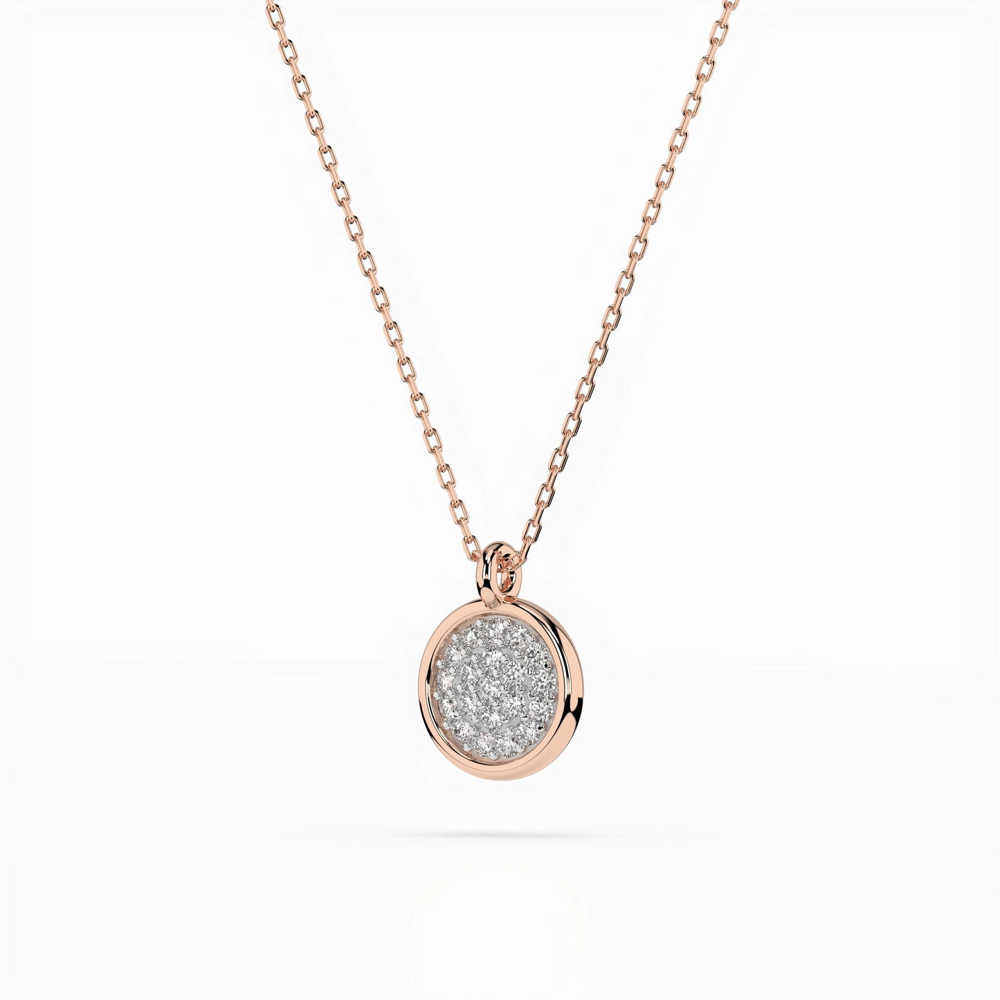 Illusion Necklace (Round), 0.12 ct — 104-10022